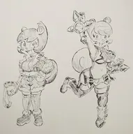 artist:pikapika212 blazblue cosplay makoto_nanaya marvel marvel_rivals meryl mitzi murphy_and_mitzi squirrel_girl // 892x896 // 100KB