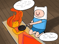 adventure_time c_(artist) finn_mertens flame_princess // 1024x768 // 482KB