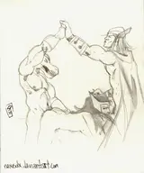 artist:pissed_off_fat_guy beta_ray_bill marvel nude sif thor // 666x800 // 293KB