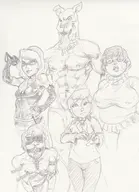 artist:hatebit daphne_blake fred_jones scooby scooby-doo shaggy_rogers velma_dinkley // 722x1000 // 1.0MB