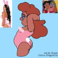 artist:dragoncry artist:smeet disney lilo_and_stitch mertle_edmonds playboy_bunny // 1080x1080 // 365KB