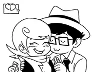 artist:anthropolog_itr homestuck john_egbert roxy_lalonde // 590x446 // 70KB