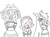 bondage crossovers hazbin_hotel ms._co_2024 murder_drones ragatha the_amazing_digital_circus uzi_doorman vaggie // 1600x1200 // 664KB