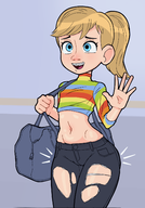 artist:rukisan inside_out riley_andersen wardrobe_malfunction // 1000x1430 // 428KB