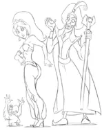 aladdin_(series) disney iago jafar princess_jasmine // 850x1100 // 219KB