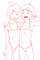 artist:panzer avatar:_the_last_airbender boruto crossovers himawari_uzumaki jinora the_amazing_world_of_gumball // 2434x3600 // 1.4MB