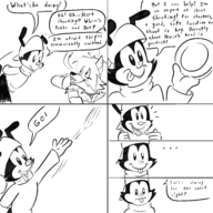 animaniacs artist:halfdime comics crossovers helluva_boss loona ms._co_2025 wakko_warner // 3000x3000 // 1.3MB