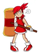 amy_rose artist:atomizzk cosplay foster's_home_for_imaginary_friends frankie_foster sonic_boom // 2480x3508 // 1.6MB