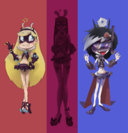 artist:mlkppy batoria dc school_for_vampires star_butterfly star_vs._the_forces_of_evil starfire teen_titans // 1114x1165 // 710KB