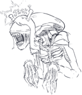 alien artist:akunim emoji_family parody samurai_jack xenomorph // 681x786 // 298KB