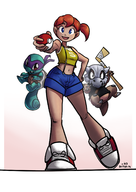 april_o'neil artist:ics casey_jones cosplay cubone donatello misty pokemon squirtle teenage_mutant_ninja_turtles // 1200x1699 // 779KB