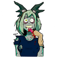 artist:drawdude disgusting_monsters_from_planet_glorgorf spook_house zombie_grrl // 650x650 // 208KB