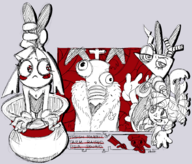 artist:brialzebubbie jax kinger playboy_bunny pomni ragatha the_amazing_digital_circus zooble // 909x778 // 179KB