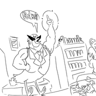 artist:terrible_the_drawfag callie_briggs crossovers harvey_birdman harvey_birdman,_attorney_at_law swat_kats // 600x600 // 121KB