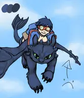 crossovers dreamworks how_to_train_your_dragon simon tengen_toppa_gurren_lagann toothless // 600x700 // 96KB