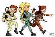 artist:anthropolog_itr colors_by_anonymous cosplay dipper_pines ghostbusters mabel_pines pacifica_northwest // 1026x693 // 211KB