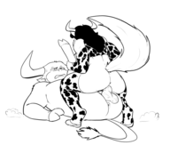 artist:necrolepsy bottomless crossovers felina_feral looney_tunes swat_kats toro_the_bull vaginal // 962x817 // 159KB