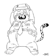 artist:boreoboros clawhauser zootopia // 819x900 // 190KB