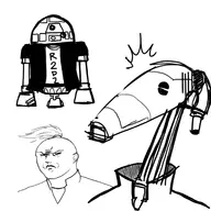 aurra_sing battle_droid cromartie_high_school mechazawa parody r2-d2 shinjiro_hayashida star_wars // 1750x1750 // 231KB