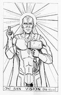 artist:turkenjamez jesus marvel parody vision // 911x1406 // 662KB