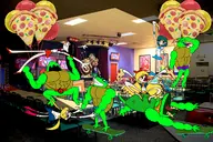 crossovers donatello leonardo michelangelo pretty_guardian_sailor_moon raphael sailor_mars sailor_mercury sailor_moon sailor_venus teenage_mutant_ninja_turtles // 1200x800 // 1.2MB