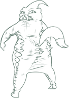 adventure_time artist:redout cake_the_cat cosplay oogie_boogie the_nightmare_before_christmas // 1393x1971 // 520KB