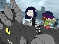 alduin crossovers elder_scrolls juice lisa_loud lucy_loud the_loud_house // 600x450 // 62KB