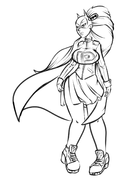 artist:lefthandblack avatar:_the_last_airbender barbara_gordon batgirl body_bags dark_horse dc demon_toph fusion lefthandblack panda_delgado toph_beifong // 1000x1500 // 377KB