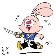 artist:lhk chowder_(series) cosplay dark_horse miyamoto_usagi panini usagi_yojimbo // 800x800 // 86KB