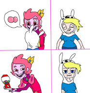 adventure_time artist:radlazybones fionna_campbell prince_gumball // 874x904 // 267KB