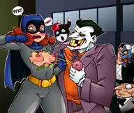 artist:enf-lover barbara_gordon batgirl dc harley_quinn joker penguin two-face // 1600x1350 // 768KB