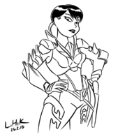 artist:lhk bruce_timm dc faora man_of_steel parody // 800x800 // 183KB