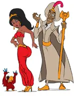 aladdin_(series) disney iago jafar princess_jasmine // 850x1100 // 388KB