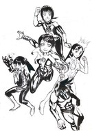 black_lantern blue_lantern cosplay crossovers dc lantern_corps parody red_lantern sayonara_zetsubou_sensei sinestro_corps star_sapphire // 600x857 // 496KB