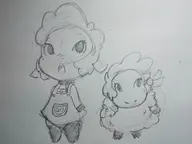 animal_crossing artist:vono leggy_lamb parody sheep_wrecked // 1600x1200 // 219KB