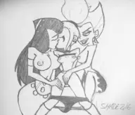 artist:shadez danny_phantom desiree ember_mclain penelope_spectra topless // 926x790 // 143KB