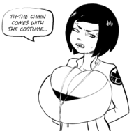 artist:necrolepsy cosplay frida_mofette maria_hill marvel wakfu // 746x730 // 114KB