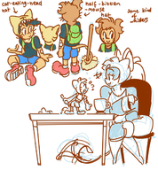 coleen coc adventure_time dipper_pines endpiece finn_mertens fusion gravity_falls lincoln_loud morty_smith rick_and_morty steven_quartz_universe steven_universe the_loud_house // 604x650 // 295KB