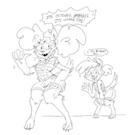 artist:mh ghoul_school original_character scooby-doo winnie_the_werewolf // 1612x1606 // 536KB