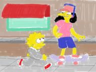 artist:akunim lisa_simpson otto_mann the_simpsons // 1097x823 // 305KB
