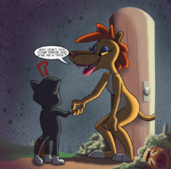 artist:dbaru artist:flaminhotcheatoes caturday looney_tunes miss_cougar wabbit // 1038x1028 // 1.3MB