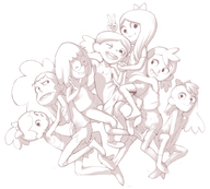 amy_gillis artist:simon ashley brandi_sumouski chelsea_keezheekoni clarence courtlin kimby malessica // 1000x900 // 511KB