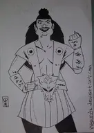 artist:pissed_off_fat_guy cosplay dc lady_shiva sho'nuff the_last_dragon // 782x1108 // 257KB