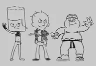 artist:h benimaru_nikaido clarence clarence_wendle cosplay goro_diamon jeff_randell king_of_fighters kyo_kusanagi ryan_sumouski snk // 910x630 // 64KB