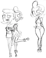 artist:amigodan avon_lady boob_grope hands_covering_breasts invader_zim robomom // 1185x1500 // 425KB