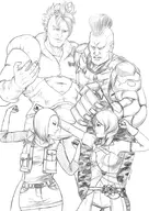 android_16 android_18 artist:hawkgirl bandai_namco crossovers dragon_ball jack tekken // 1240x1754 // 882KB