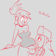 artist:davidsanchan crossovers fellatio foster's_home_for_imaginary_friends frankie_foster futa gravity_falls wendy_corduroy // 1080x1094 // 343KB