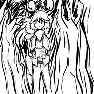 artist:terrible_the_drawfag crossovers kill_la_kill ryuko_matoi through_the_woods // 900x900 // 366KB