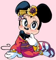 artist:mbwillie disney kimono minnie_mouse // 1133x1195 // 311KB
