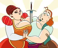 artist:drawsputin creature_from_the_lake crossovers damsel fol'amor shelby // 1211x1000 // 201KB